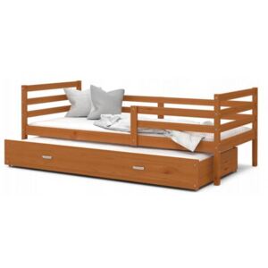 Dětská postel s přistýlkou JACEK P2 dřevěný 80x190 Barva konstrukce: Olše