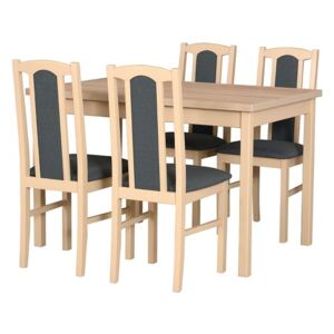 Skládací stůl se 4 židlemi - AL69, Barva dřeva: ořech, Potah: 10 - Inari 91