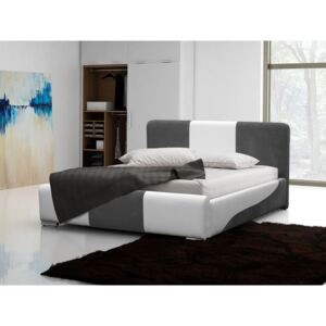 Čalouněná postel Besler, Rozměr postele: 140x200, Barva:: ekokůže Soft 017 (bílá) + Makalu 14