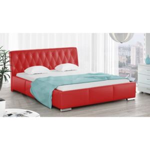 Čalouněná postel Merini, Rozměr postele: 160x200, Barva:: ekokůže Soft 010a