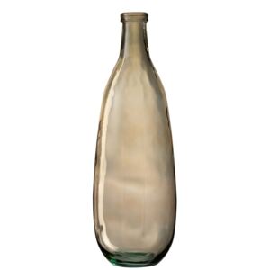 Hnědá skleněná váza Bottle - Ø 25*75 cm