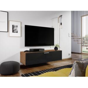 TV stolek Skye, Barva: dub artisan + černý lesk