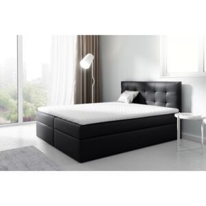 Kontinentální postel Borneo 2, Rozměr postele: 120 x 200 cm, Barva:: ekokůže Soft 011 (černá) Mirjan24 5902928428063