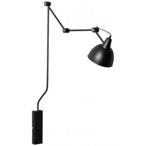 Nordic Design Černá kovová nástěnná lampa Cobain