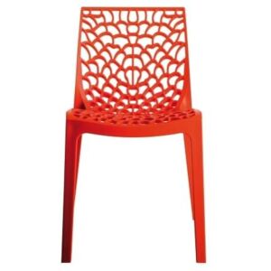 SitBe Červená plastová jídelní židle Coral-C