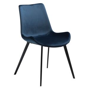DAN-FORM Modrošedá sametová židle DanForm Hype