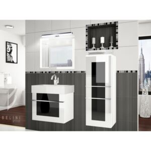 Moderní stylová koupelnová sestava s led osvětlením ELEGANZA 1PRO + zrcadlo ZDARMA 73