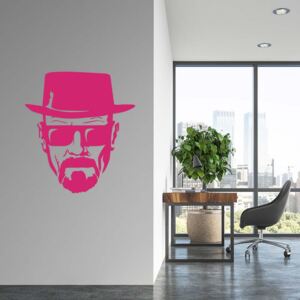 GLIX Breaking Bad Heisenberg - samolepka na zeď Růžová 55x60 cm
