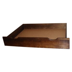 Zásuvka pod postel - 57 x 100 cm - pod 1/2 postele, ořech-lak