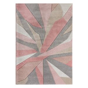 Růžový koberec Flair Rugs Shatter, 80 x 150 cm