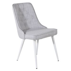 Velvet Deluxe židle šedá / bílá