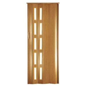 STANDOM - Shrnovací dveře prosklené ST6 Dub světlý 71 cm