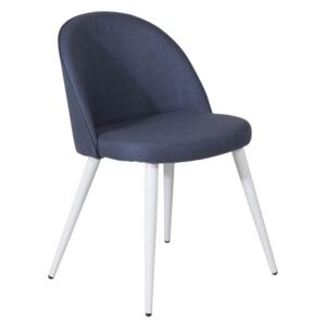 Velvet židle bílá / modrá