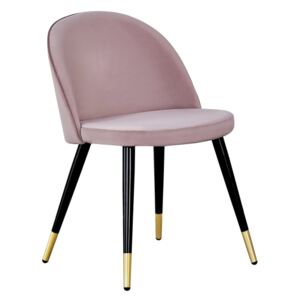 Velvet Gold židle růžová