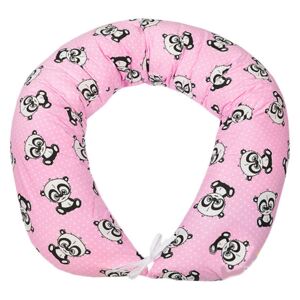Nell Těhotenský polštář - Relaxační poduška - Růžová panda - 170 cm
