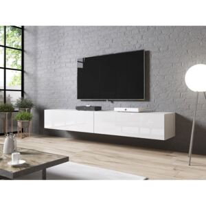 TV stolek Koda 200, Barva dřeva: Bílá + Lesk bílý