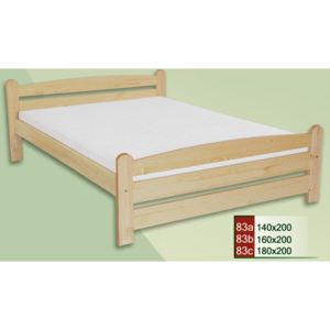 Manželská postel CLASSIC 83 z masivu borovice