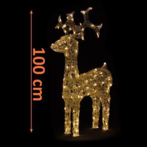 Světelná dekorace vánoční sob - 100 cm, teple bílý - Nexos Trading GmbH & Co. KG D05951