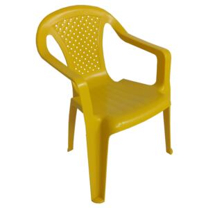 Dětská plastová židlička Bambini, II. jakost, žlutá