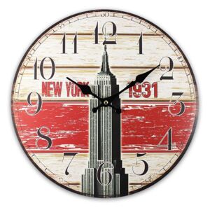 Nástěnné hodiny Timelife 34cm dřevěné