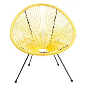 KARE DESIGN Sada 2 ks Žlutá židle s výpletem Acapulco