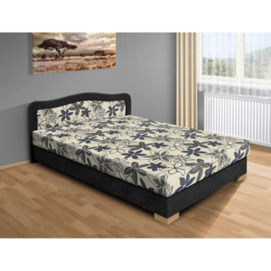 Levná postel s úložným prostorem 120x200 cm Barva: černá/šedá