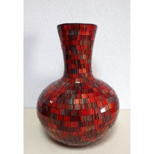 Váza TAO červená , ruční práce, 45 cm