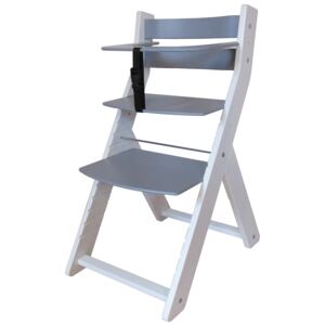 Rostoucí židle WOOD PARTNER LUCA kombi Barva: bílá/šedá