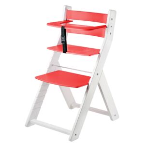 Rostoucí židle WOOD PARTNER LUCA kombi Barva: bílá/červená
