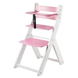 Rostoucí židle WOOD PARTNER LUCA kombi Barva: bílá/růžová