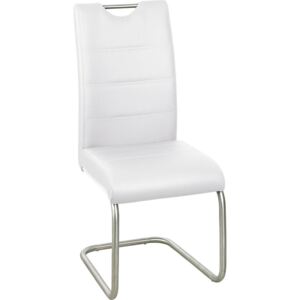 Xora Houpací Židle, bílá, barvy nerez oceli 43x98x58