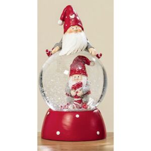 Vánoční sněžítko skřítek BOLTZE sklo 11x8 cm (cena za ks)