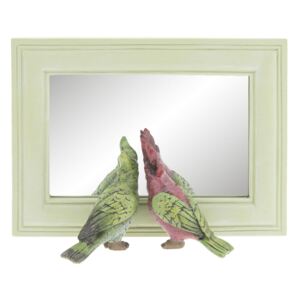 Zrcadlo v rámu s papoušky - 21*7*15 cm