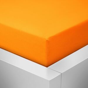 Jersey prostěradlo pomerančově oranžové - 90x200cm