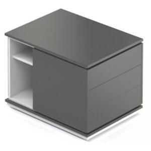 Kontejner Creator 80,4 x 53,6 cm, 2-modulový - pravý bílá / antracit