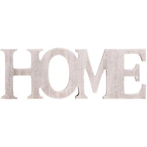 Dekorace s nápisem HOME, bílá/šedá vintage