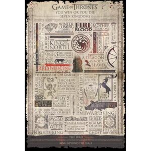 Plakát - Game of Thrones (infografika)