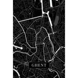 Mapa Ghent black