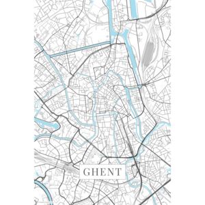 Mapa Ghent white