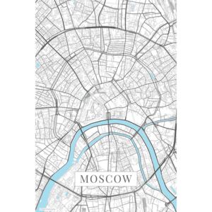 Mapa Moscow white