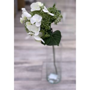 Umělá květina Silk-ka Hortenzie bílá 50cm