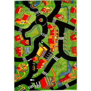 Dětský kusový koberec Cesty zelený, Velikosti 160x220cm