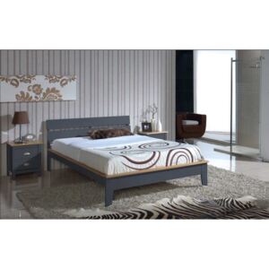 Dřevěná postel z borovice Javier - šedá 140x190