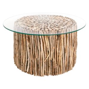 Demsa home Konferenční stolek Artus, 80 cm, teakové dřevo