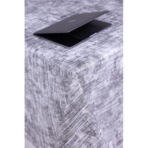 Ubrus PVC 5738820, textilní struktura šedý, metráž šířka 140 cm, IMPOL TRADE