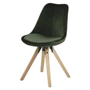 Jídelní židle Edima I forest green mikro / natural rubber