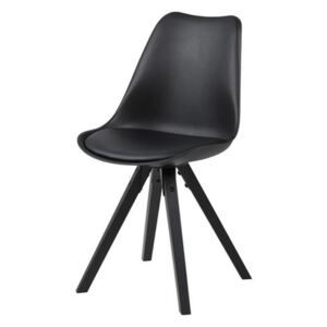 Jídelní židle Edima II Black / black PU Wax / dark rubber