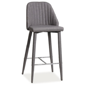 Barová židle JAKO, 104x44x39, šedá tap. 06