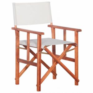 Zahradní režisérská židle hnědá / bílá