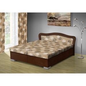 Nabytekmorava Čalouněná postel s úložným prostorem SÁRA typ roštu: PEVNÝ, barva korpusu: ALOVA 67 HNĚDÁ, barva matrace: Mega 31 béžová